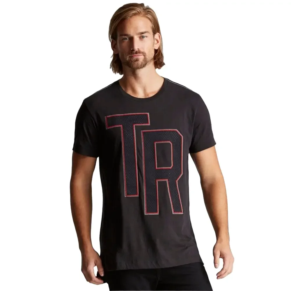 True Religion Black T-Shirt with Red Accents Men’s size L GUC..